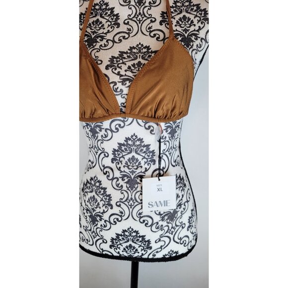 SAME LOS ANGELES BIKINY WOMENS Triangle Top Bronze SZ XLarge - Picture 5 of 6